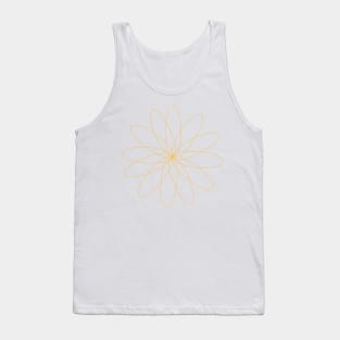 Orange Spiral Flower Tank Top